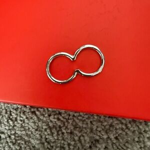 Jennifer Fisher Silver Double Loop Key Ring